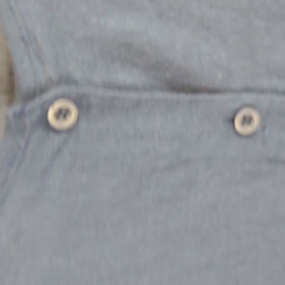 Volcom Blue Sheer Gauzy Hi-Lo Button LS Ruffle Hem Boho Tunic Blouse - Picture 4 of 15